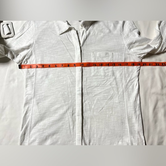 J. JILL White  cotton long sleeve button down‎ shirt size S. - Picture 12 of 13